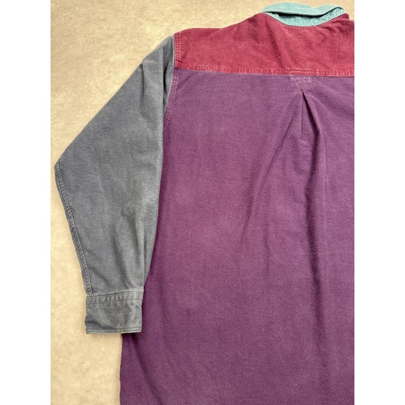 Vintage‎ Woolrich Shirt Mens XL Multicolor Colorblock Button Up Flannel 90s USA - Picture 12 of 16